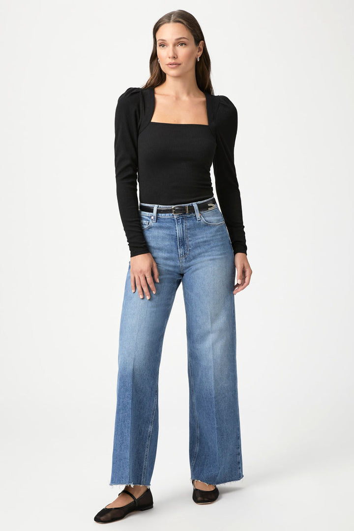 Anessa 31" Wide Leg Jean w Raw Hem - Archives