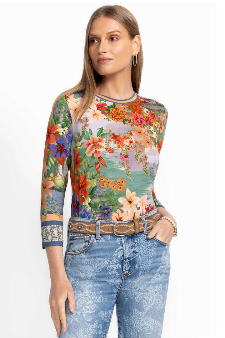 Asteria Janie Fav 3/4 Sleeve Crew Neck Tee