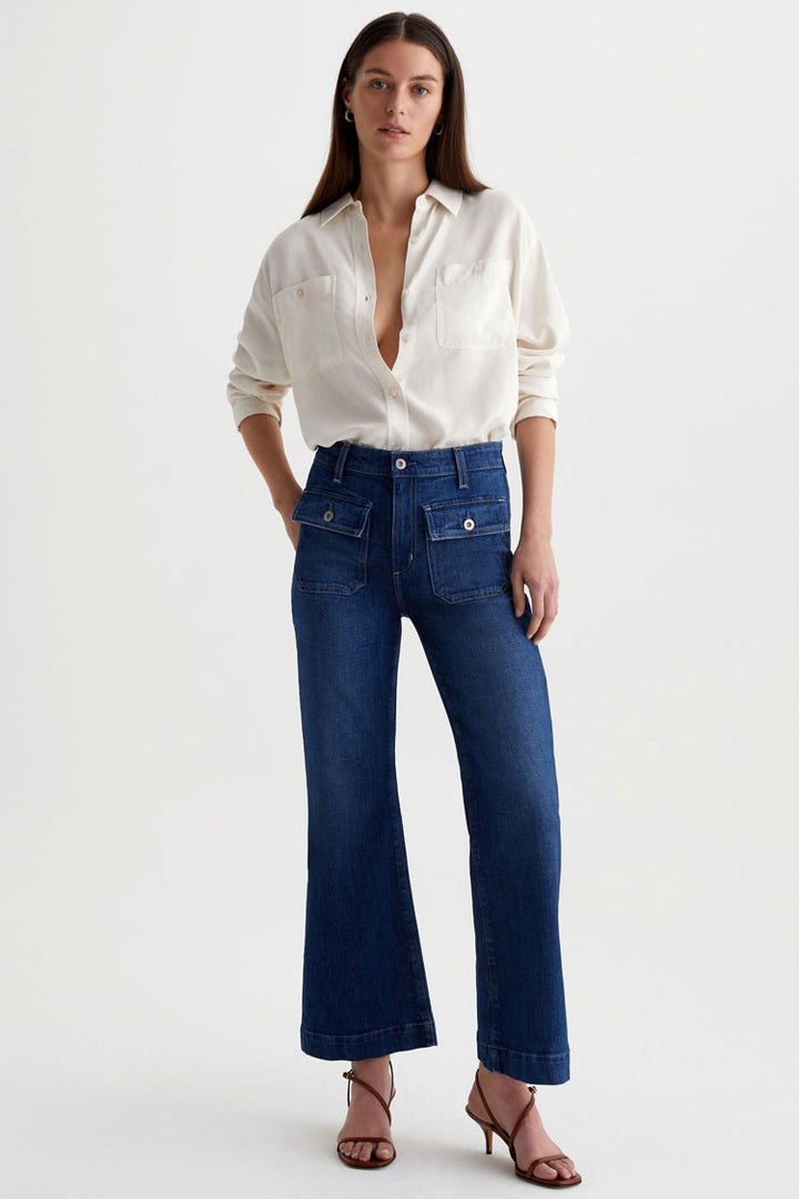 Bonnie Mid-Rise Relaxed Flare Jeans - Shallow