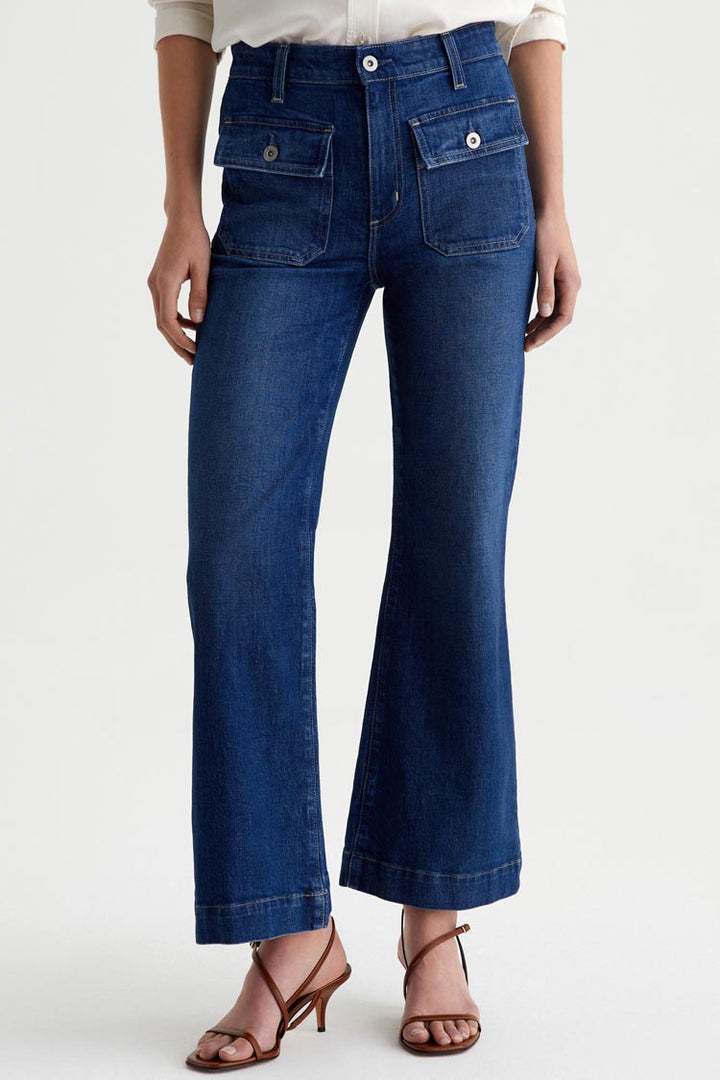 Bonnie Mid-Rise Relaxed Flare Jeans - Shallow