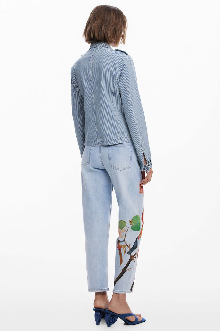 Boyfriend Jeans with Hindi Motif