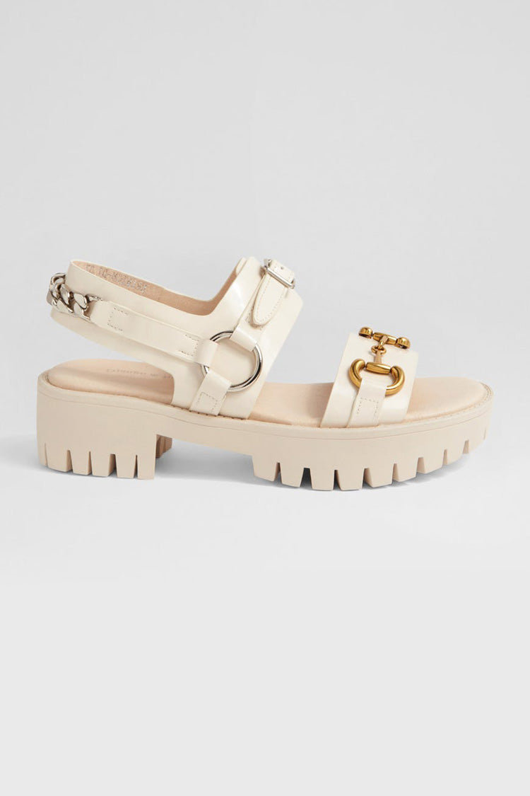 Briming Leather Heeled Sandals in Black | FINAL SALE