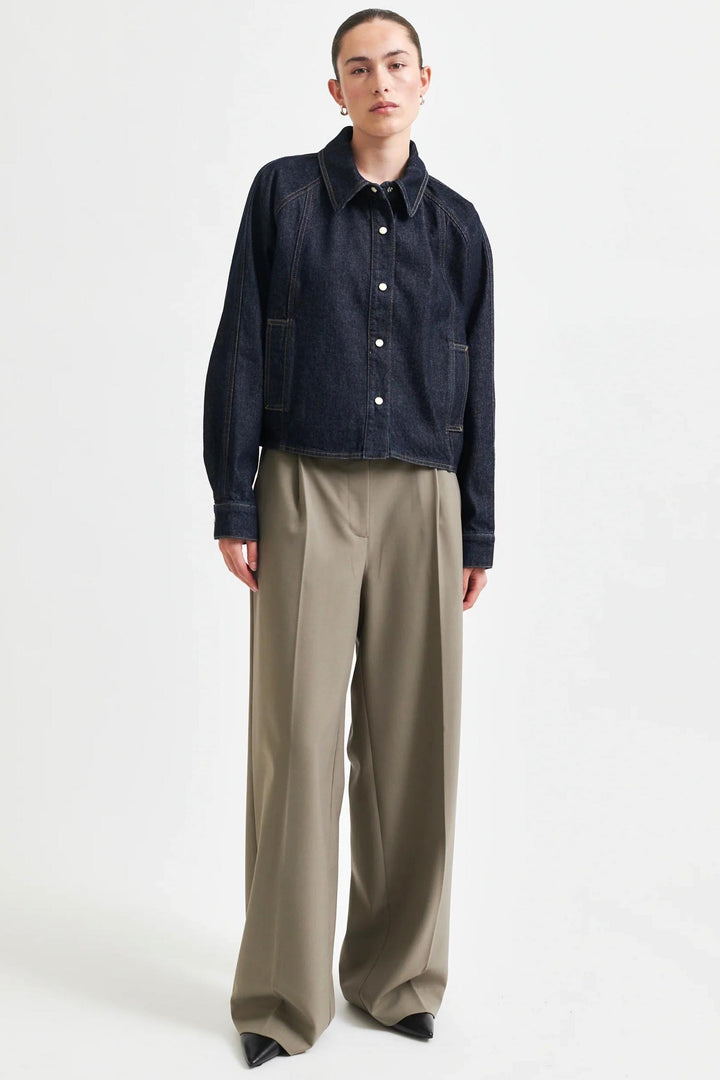 Columbus Denim Shirt in Dark Blue