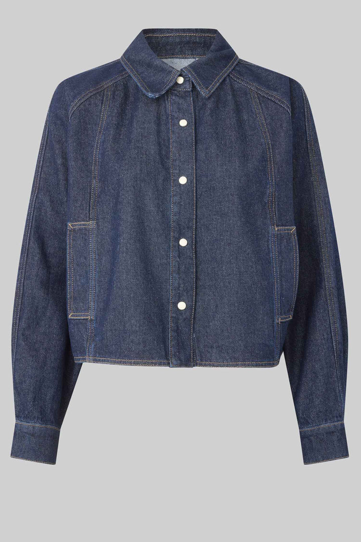 Columbus Denim Shirt in Dark Blue