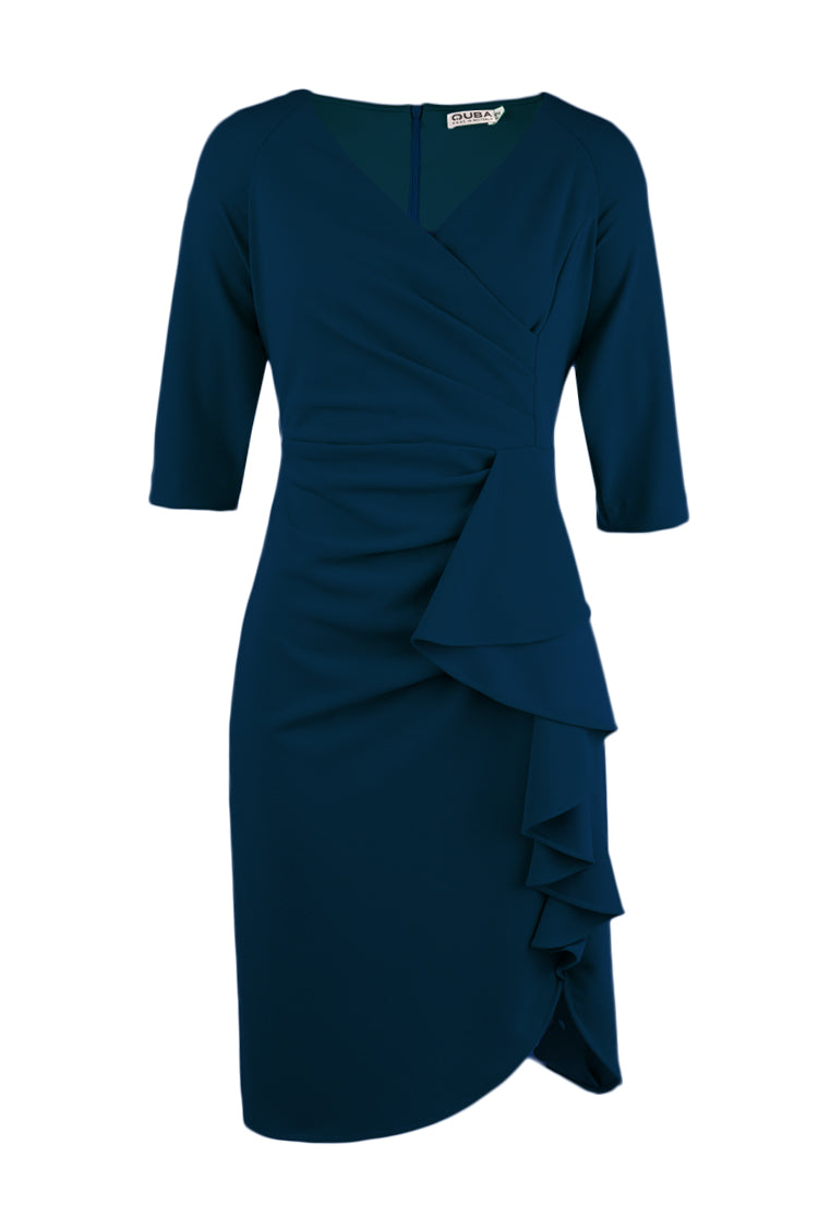 Demi 3/4 Sleeved Dress in Navy