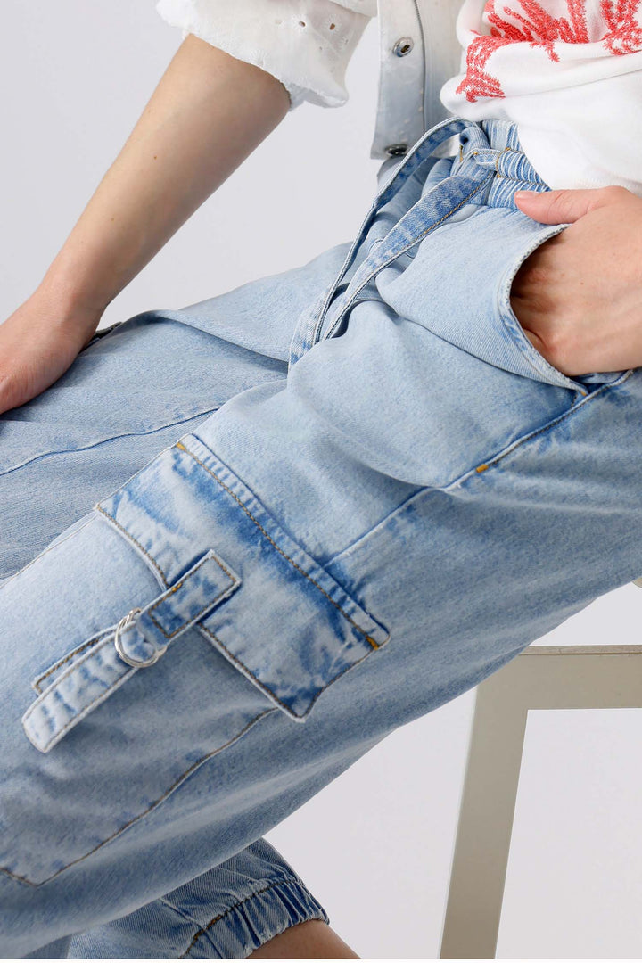 Denim Cargo Pants w Pockets