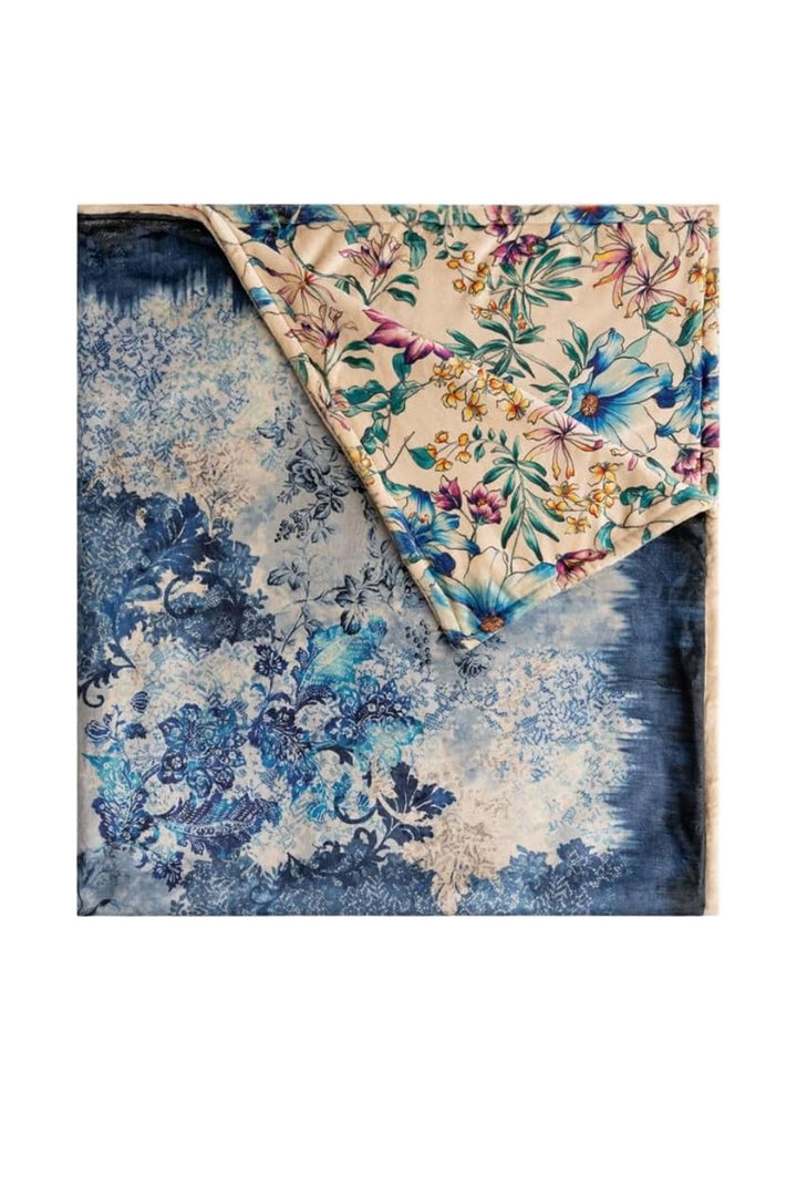 Denim Lace Cozy Blanket