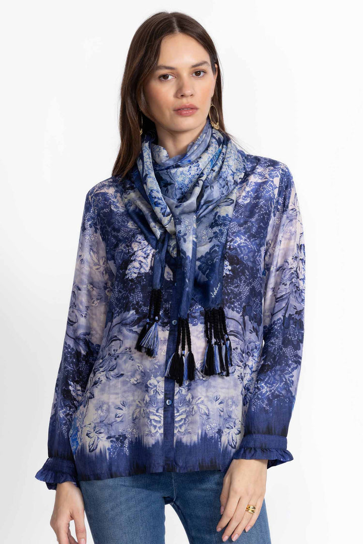 Denim Lace Scarf