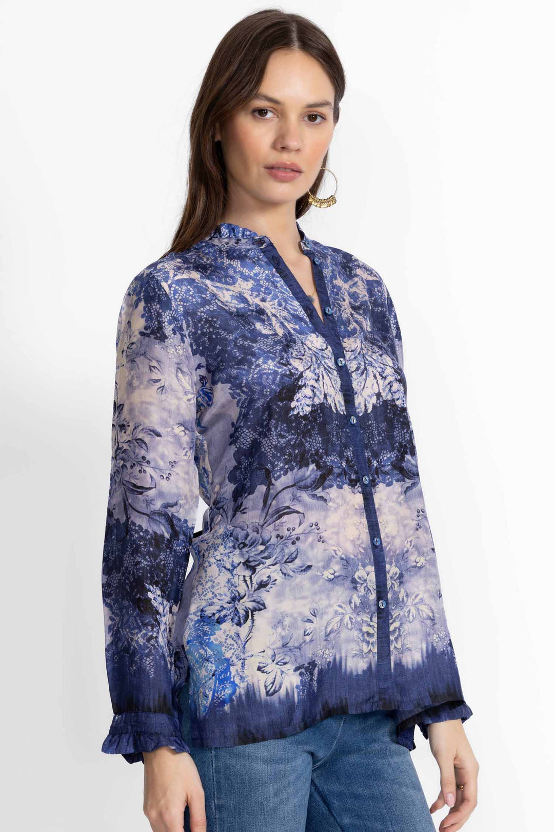 Denim Lace Shivonne Shirt