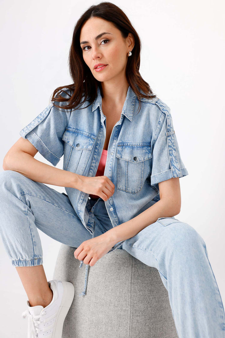 Dropped Shoulder SS Denim Jacket