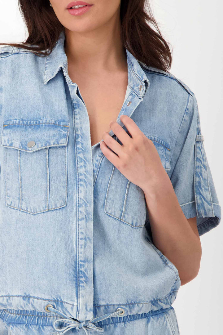 Dropped Shoulder SS Denim Jacket