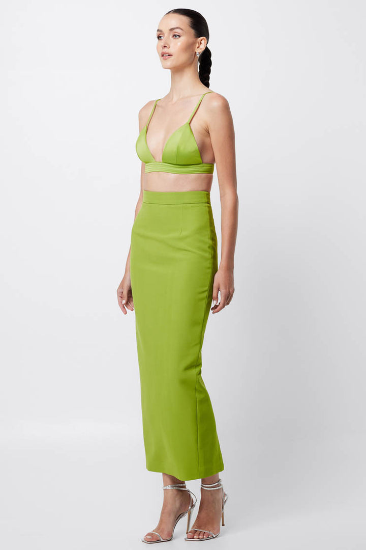 Focal Point Midi Skirt in Green | FINAL SALE