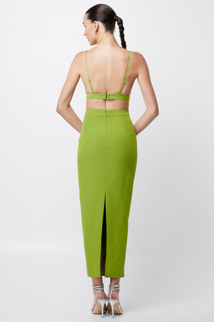 Focal Point Midi Skirt in Green | FINAL SALE