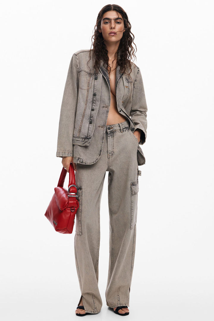 High Waisted Cargo Jeans