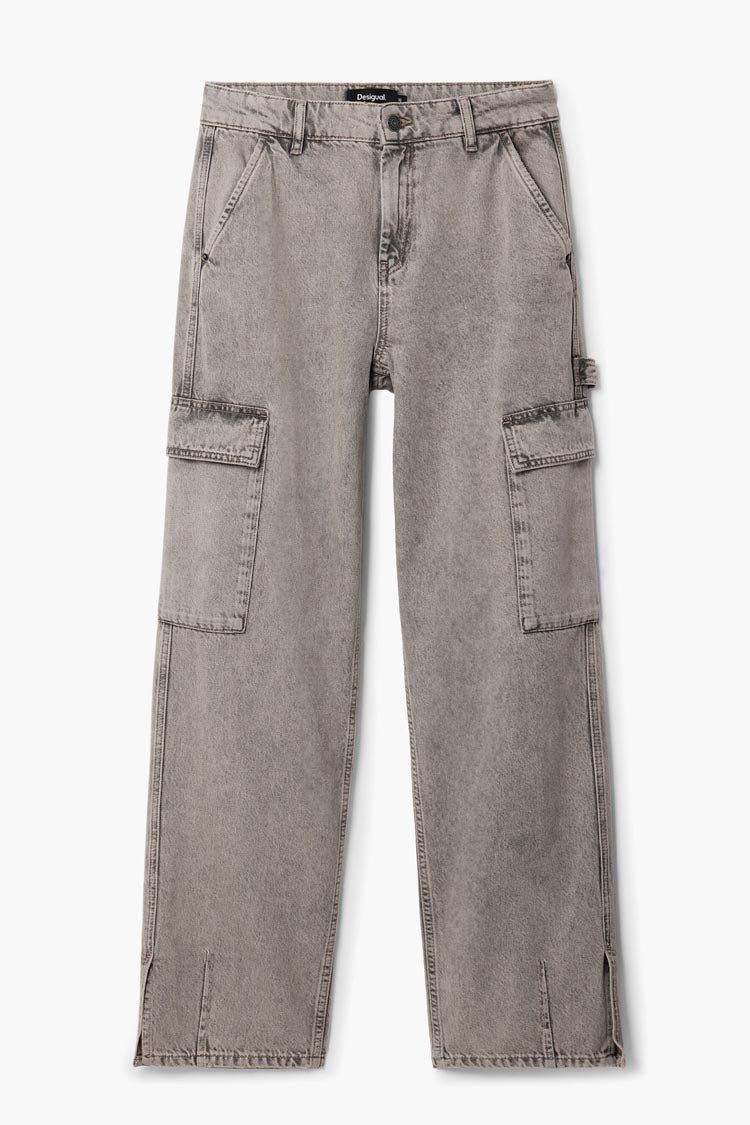 High Waisted Cargo Jeans