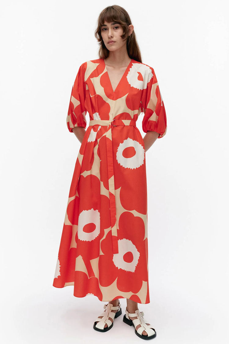 【新品未使用】Marimekko Unikko Maxi Dress Marimekko Migot Mini Unikko Sleeveless Maxi Dress | Black