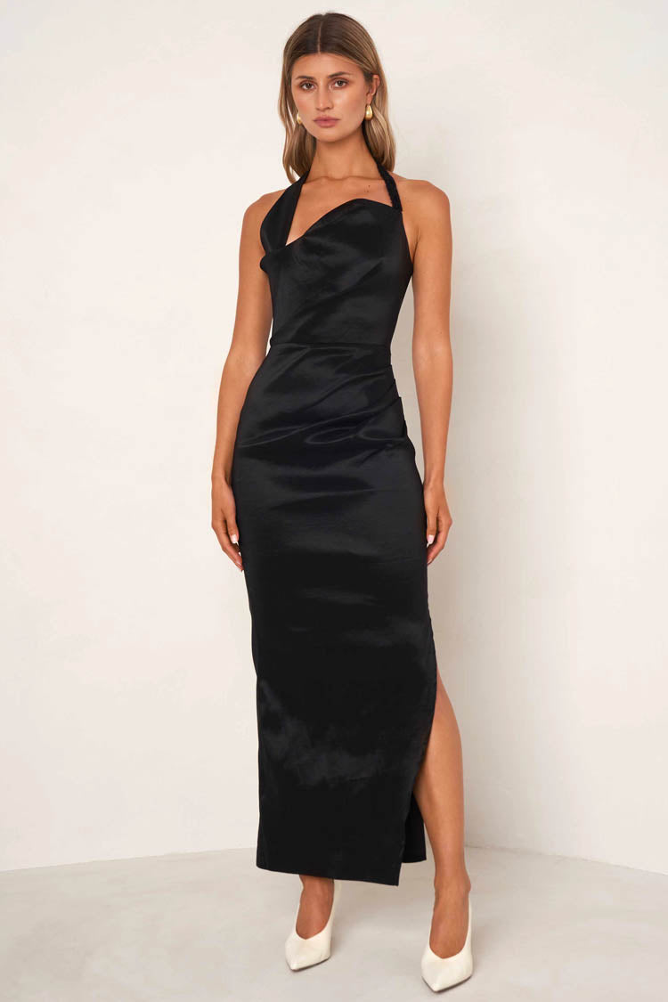 kinsley maxi dress Kinsley Maxi Halter Neck Dress by Elle Zeitoune – Frockaholics at Momento  Dezigns