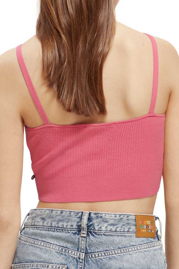 Knitted Bra Top in Pink Punch