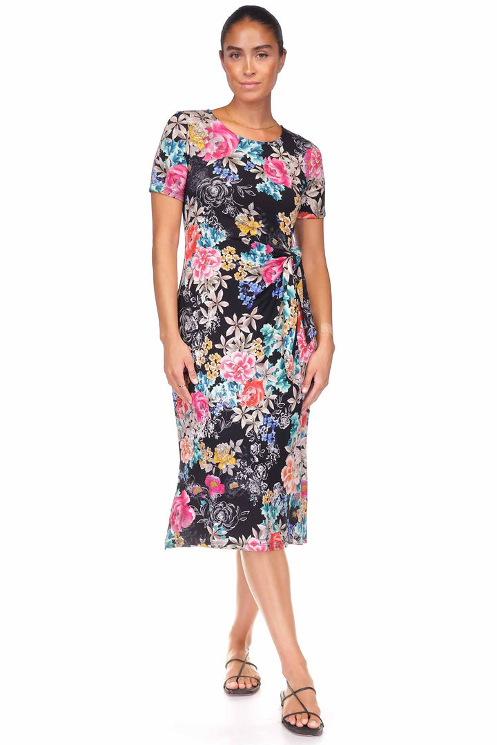 Lavilla Black Janie Fav Side Tie Knit Dress