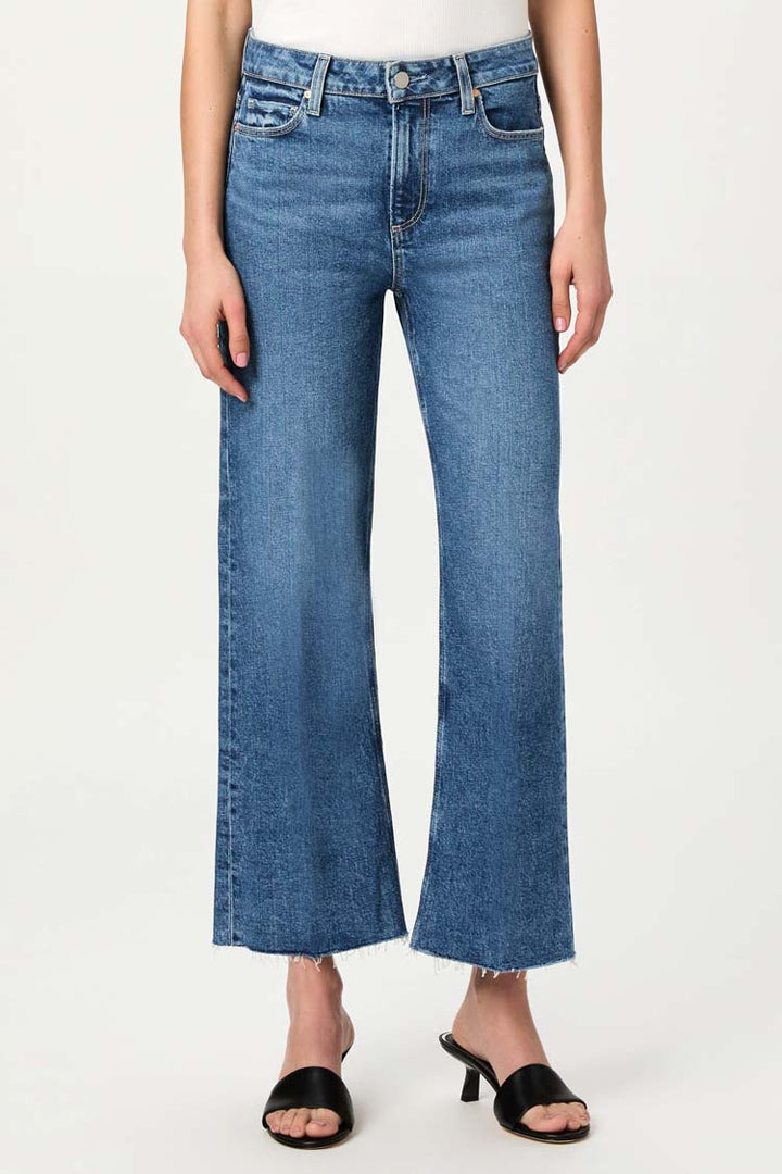 Leenah Ankle Wide Leg Jean w Raw Hem - Moonchild