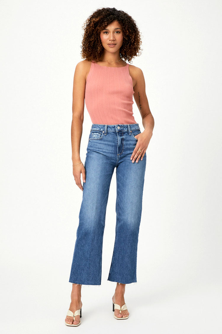 Leenah Ankle Wide Leg Jeans w Raw Hem - Familia