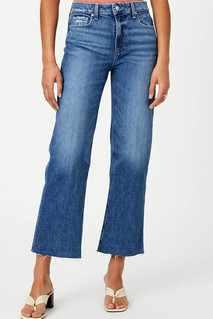 Leenah Ankle Wide Leg Jeans w Raw Hem - Familia