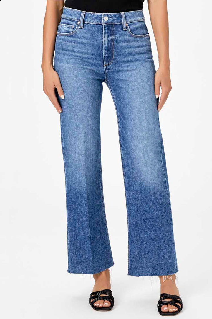 Leenah Ankle Wide Leg Jeans w Raw Hem - Familia