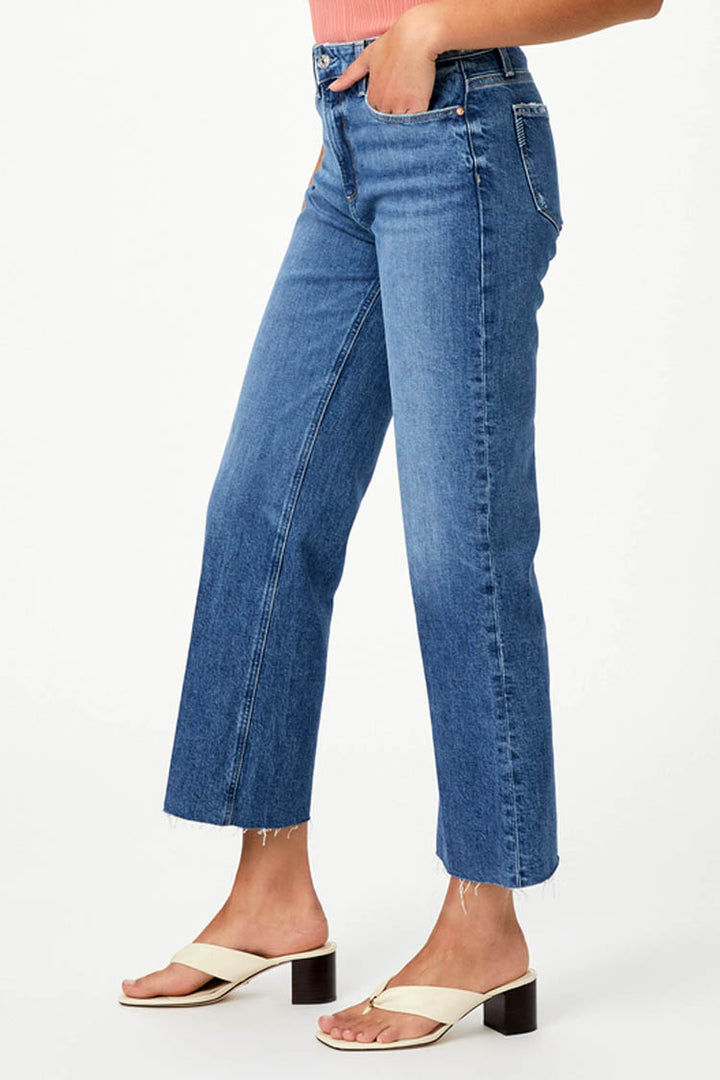 Leenah Ankle Wide Leg Jeans w Raw Hem - Familia