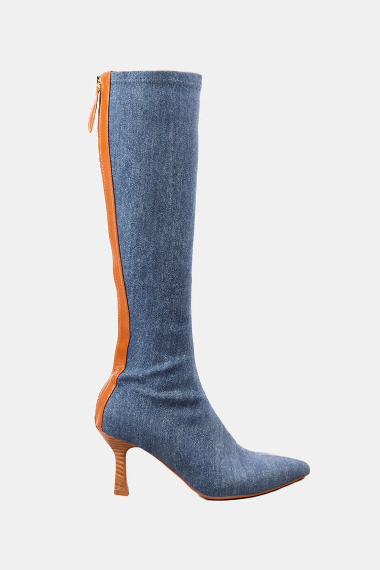 Leuro Knee-high Heeled Boots by Top End – Frockaholics at Momento