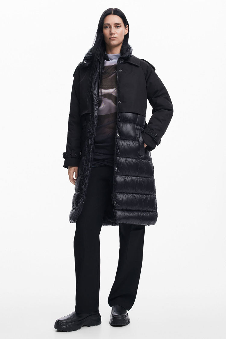 Coats Outlet Desigual Padded Long Overcoat Para Mujer Desigual