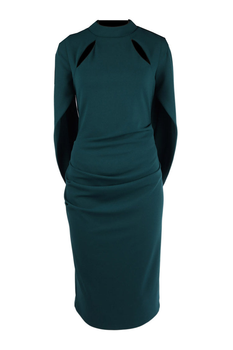 Lorde Cocktail Midi Dress in Teal by Quba – Frockaholics at Momento Dezigns