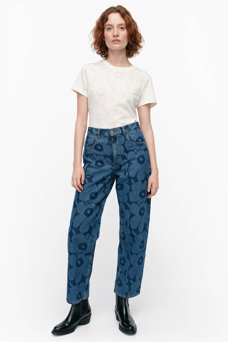 Maridenim Barrel Unikko Cotton Jeans in Mid Indigo