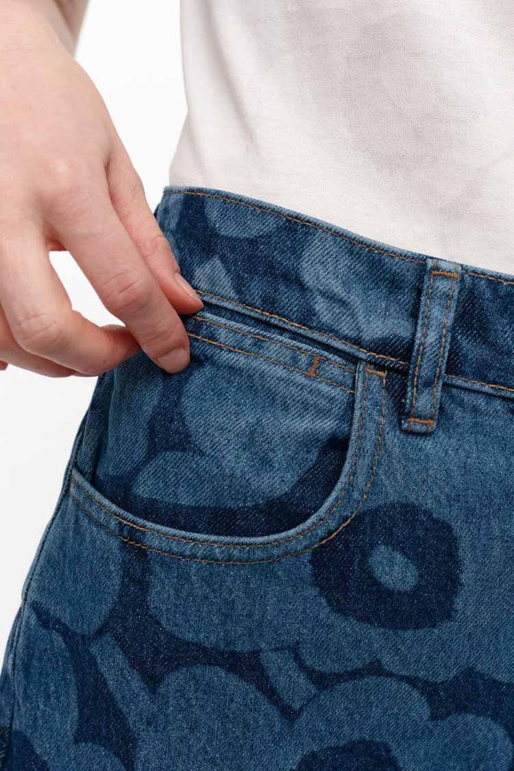 Maridenim Barrel Unikko Cotton Jeans in Mid Indigo