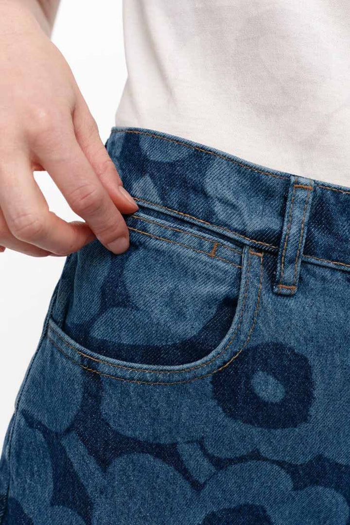Maridenim Barrel Unikko Cotton Jeans in Mid Indigo