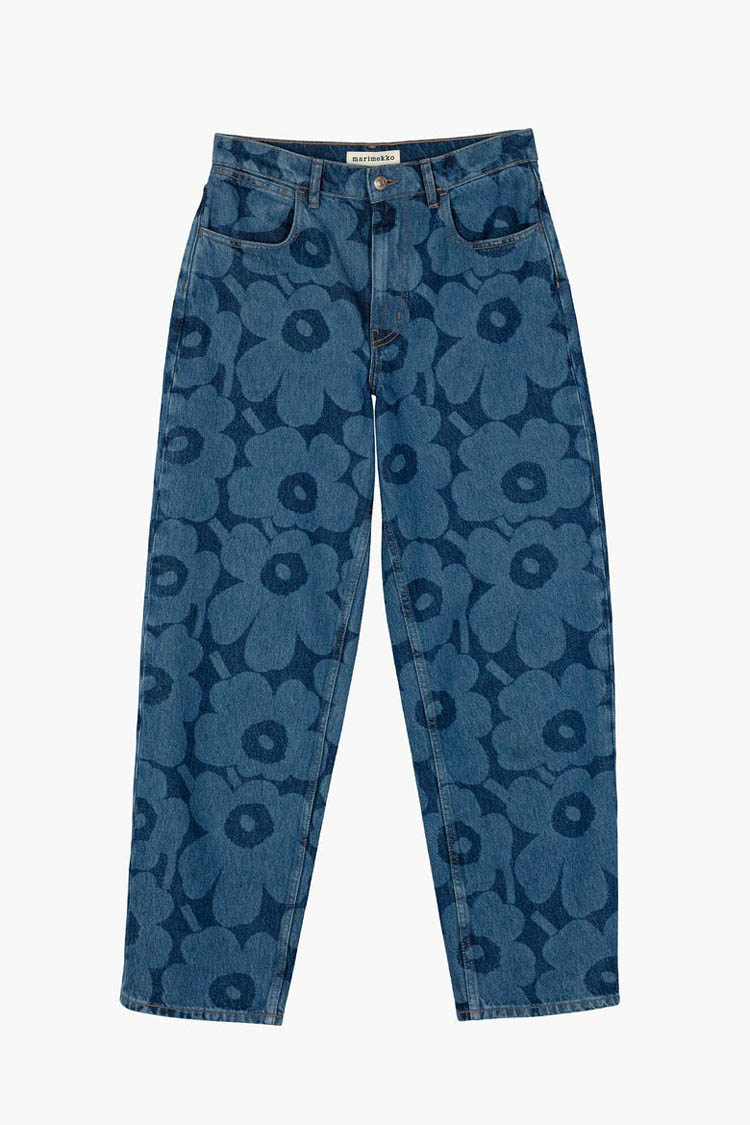 Maridenim Barrel Unikko Cotton Jeans in Mid Indigo