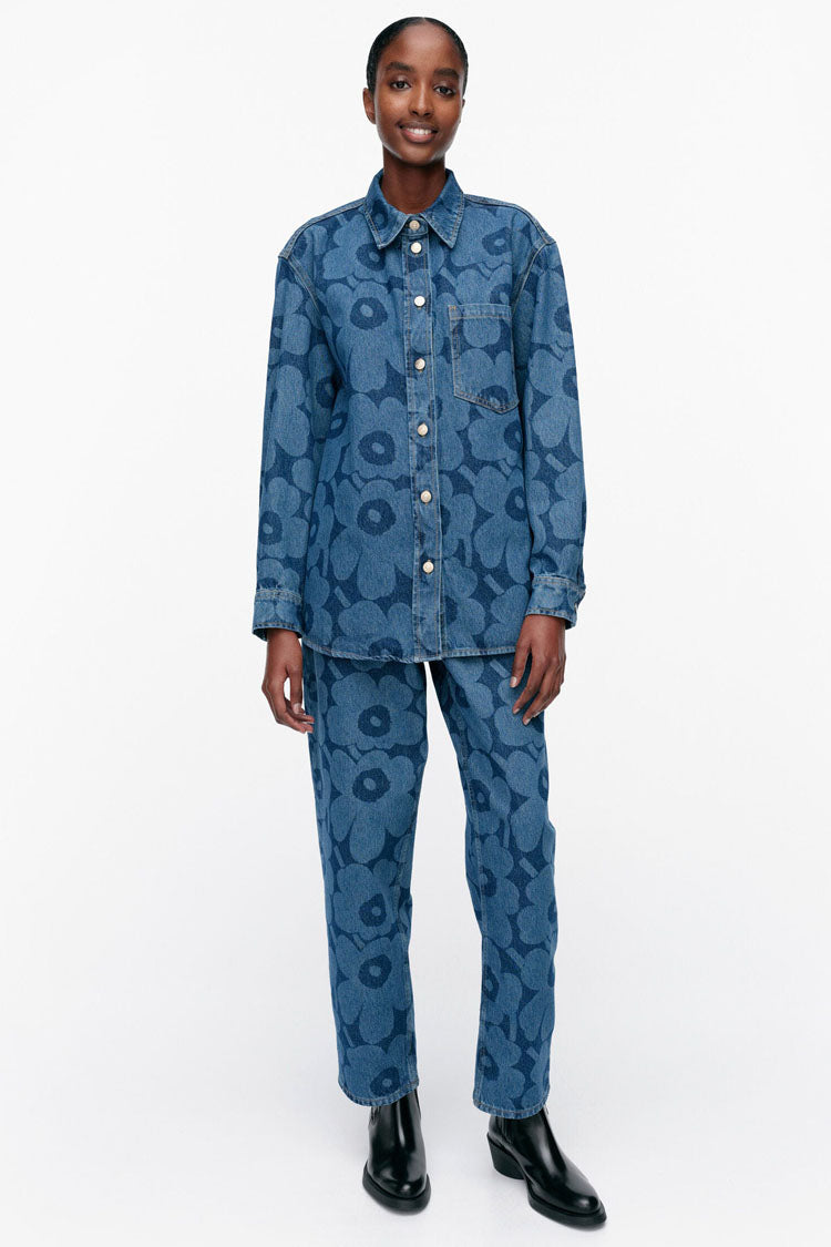 Maridenim Vaihe Unikko Jean Shirt in Mid Indigo