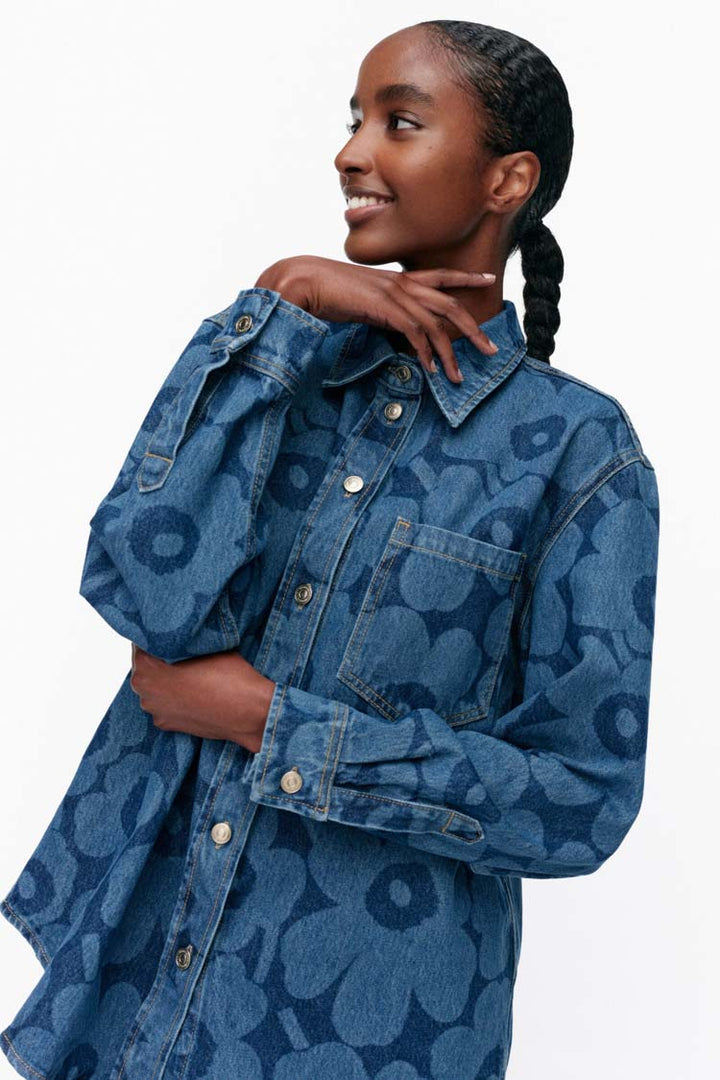 Maridenim Vaihe Unikko Jean Shirt in Mid Indigo