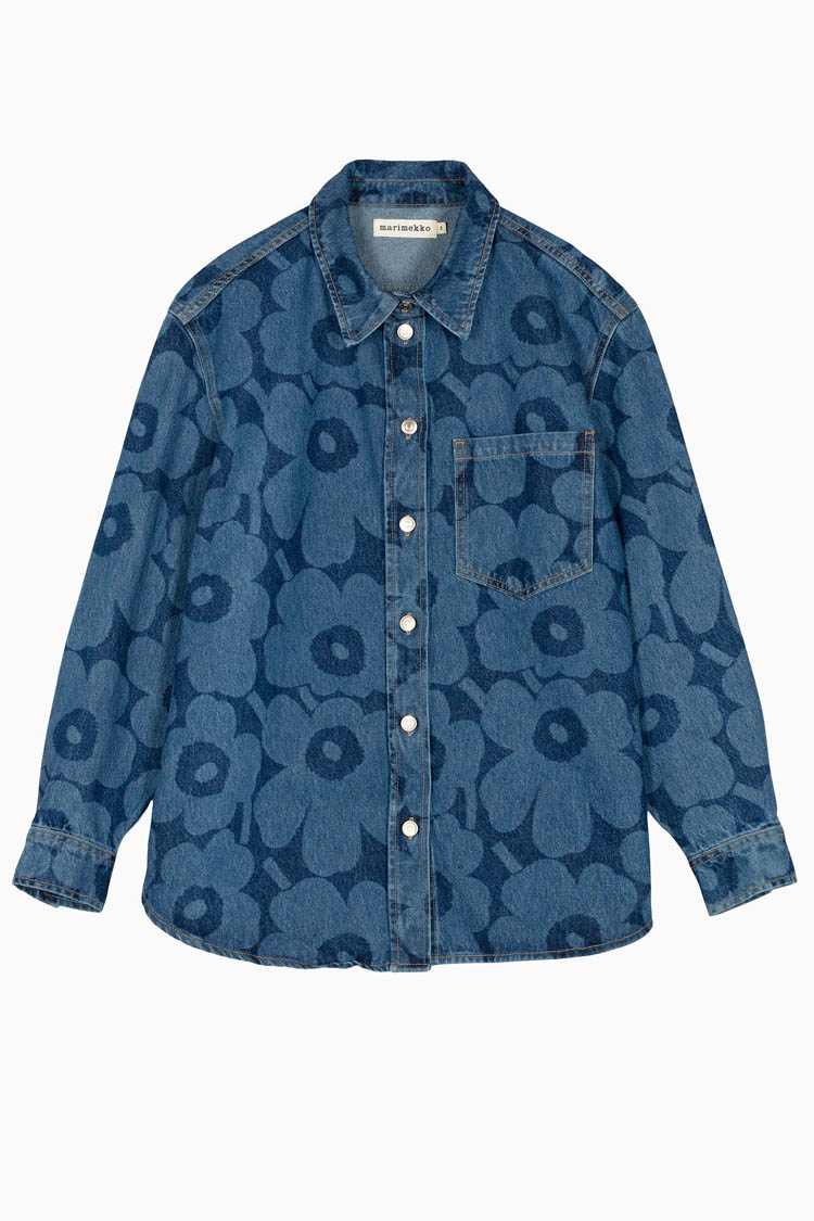 Maridenim Vaihe Unikko Jean Shirt in Mid Indigo