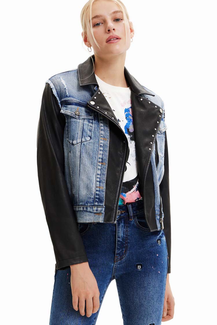 Desigual mickey mouse denim jacket online