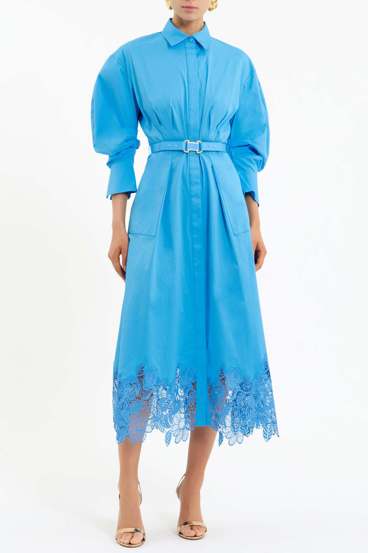 Montreux Shirt Midi Dress in Blue
