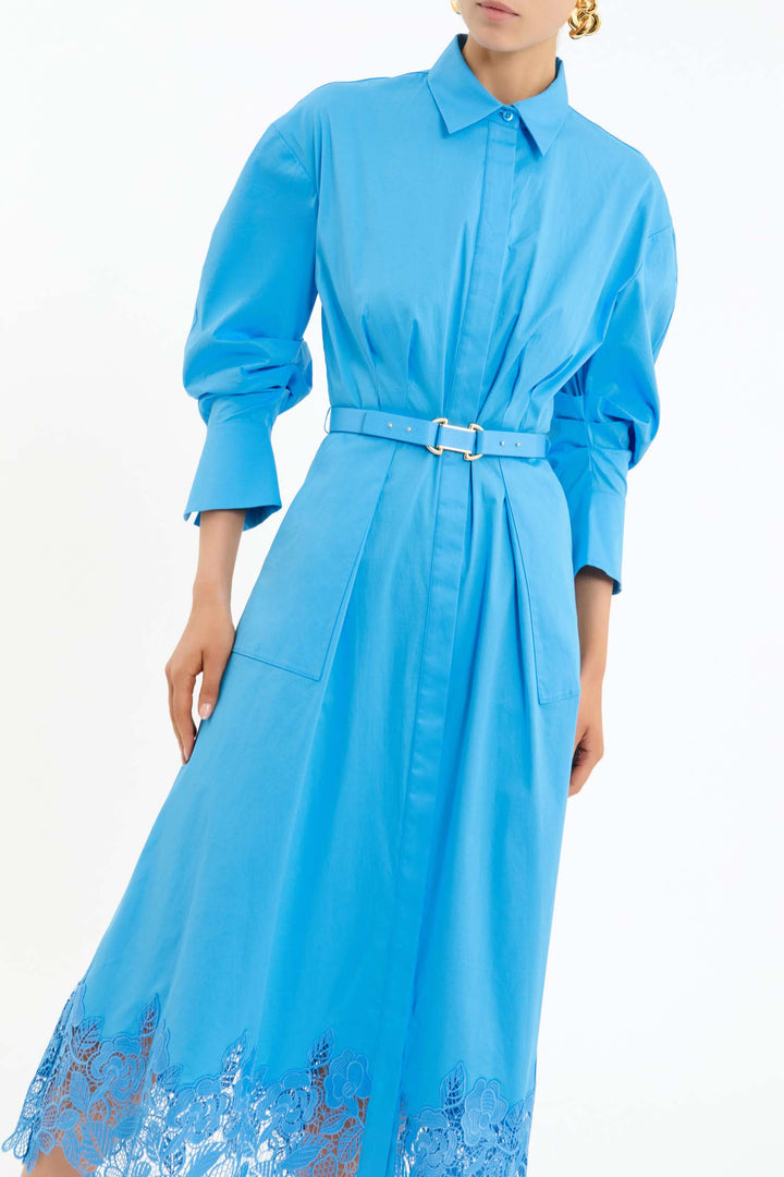 Montreux Shirt Midi Dress in Blue