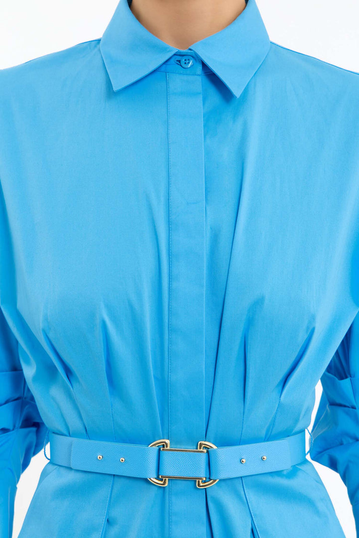 Montreux Shirt Midi Dress in Blue