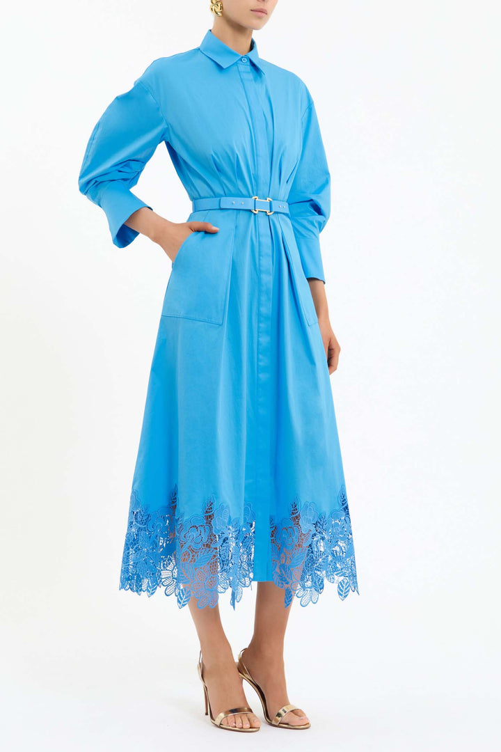 Montreux Shirt Midi Dress in Blue