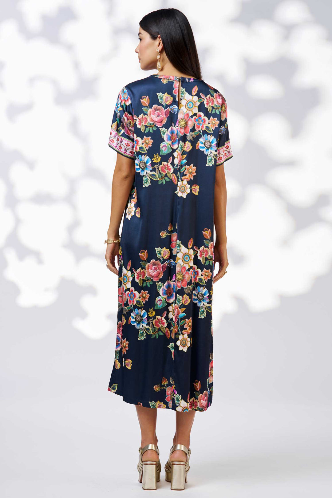 Mystic Rose Dress in Indigo