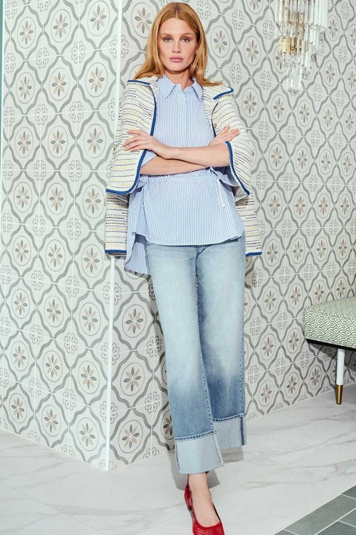 Roll-Up Wide Leg Jeans