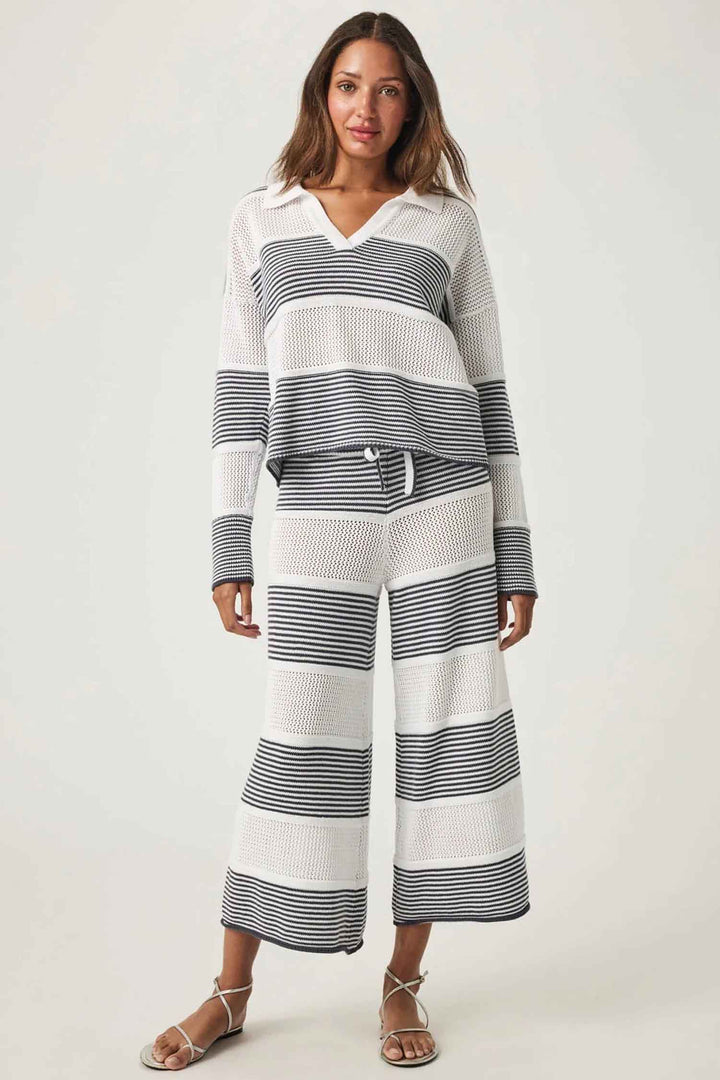 Ronnie Sweater Pant in Ink Stripe