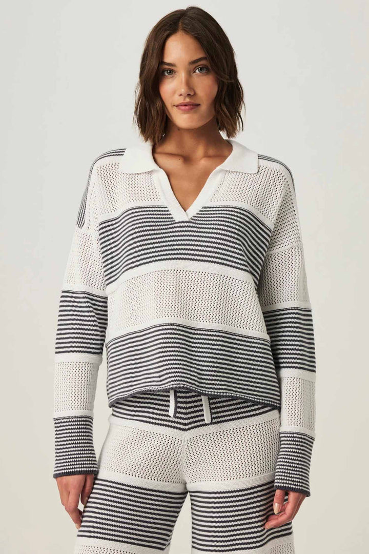 Ronnie Sweater in Ink Stripe