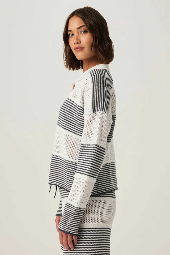Ronnie Sweater in Ink Stripe