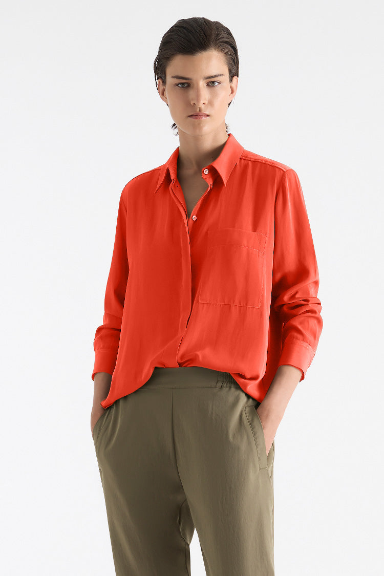 Single Pocket Shirt in Tangello