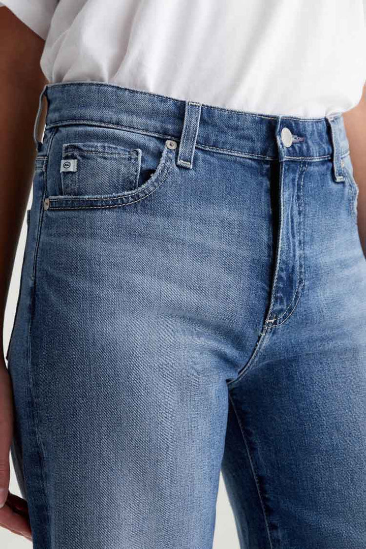 Saige Wide Leg Crop Jeans - Bell Canyon